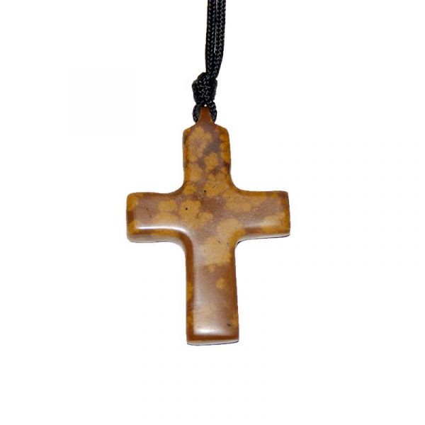 Bijoux en Pierre Fleurie - En forme de croix